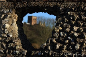 Abbey Through The Roman Wall